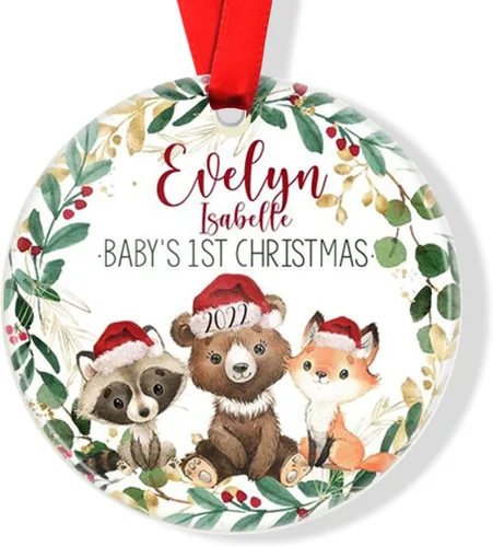 Miniatura 21 de Mountains Baby - Adorno de Navidad para bebé, adorno de Navidad personalizado para bebé, adorno de aventura espera para bebé, adorno navideño