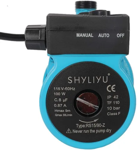 Miniatura 2 de Bomba automática de refuerzo de presión de 115V/60HZ 100W 3/4 pulgadas de salida automática Bomba de recirculación de agua caliente Bomba