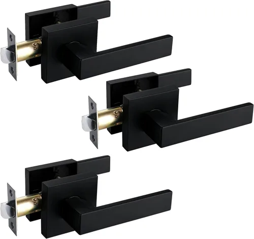 Miniatura 20 de NEWBANG Manija de palanca de puerta sólida con acabado negro mate