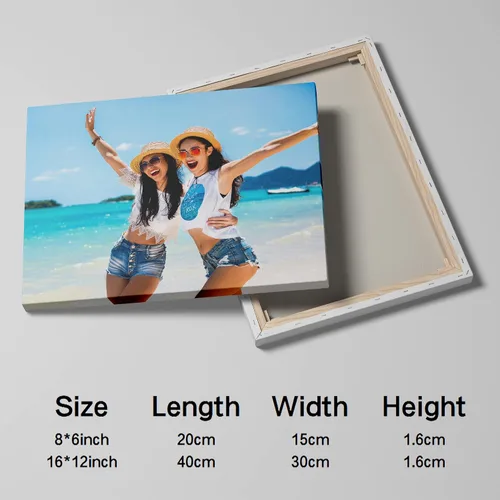 Miniatura 3 de Chexin Impresiones en lienzo personalizadas con tus fotos, imágenes personalizadas personalizadas para familia, boda, festival, mascota, póster, 8 x