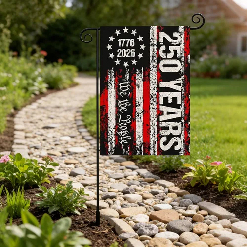 Miniatura 7 de Banderas de jardín con el 250 aniversario de Estados Unidos para exteriores, bandera de Estados Unidos con el 250 aniversario de We the People