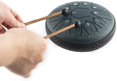 Miniatura 9 de Tambor de Lengua de Acero, Tambor Handpan Ubblove 11 Notas 6 Pulgadas Instrumentos de Percusión con Mazos Bolsa para Meditación Educación Musical 6