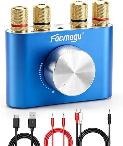Miniatura 9 de Facmogu F900S - Mini amplificador de potencia Bluetooth 5.0 de 160 W, amplificador de sonido estéreo Hi-Fi digital de 2 canales 80 Wx2, receptor