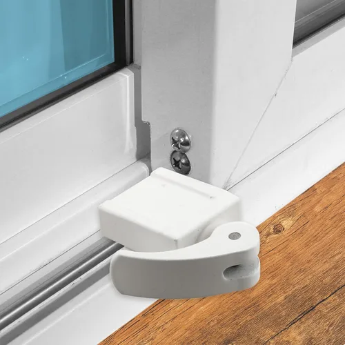 Miniatura 5 de Prime-Line U 9809 - Cerradura deslizante para ventanas de vinilo, fácil instalación para mantener las ventanas cerradas de forma segura
