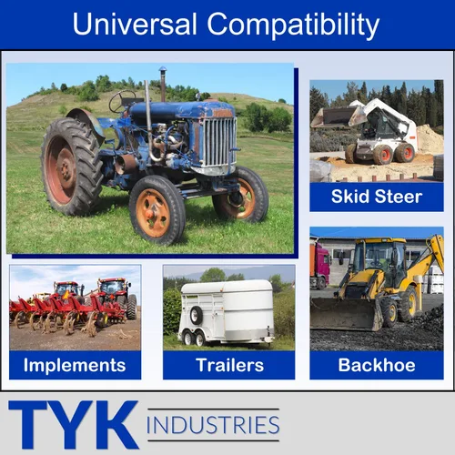 Miniatura 5 de Dos tubos internos de neumáticos de tractor agrícola de 5.90-16 con un vástago de válvula de goma de base ancha TR15 de TYK Industries.