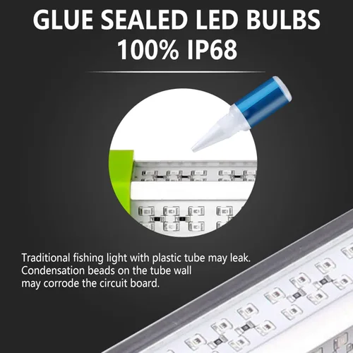 Miniatura 3 de LOSTCAT 18W 45W DC 12V Luz LED verde IP68 impermeable de aluminio súper brillante para cebo de pesca submarina en muelle, luz de pesca subacuática