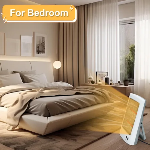 Miniatura 5 de Calentador infrarrojo, calentador eléctrico portátil, calentador de espacio para uso en interiores, calor radiante para oficina en casa, dos ajustes