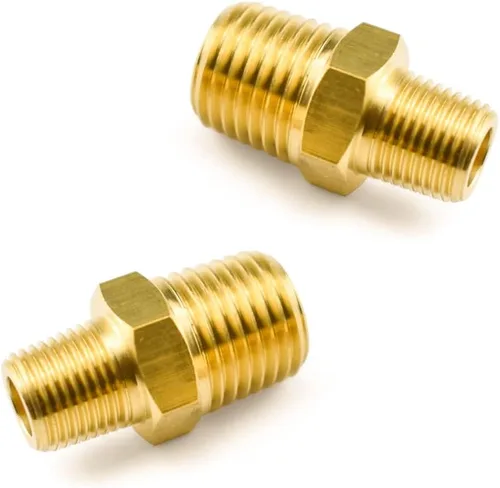 Miniatura 7 de SDTC Tech Paquete de 2 accesorios de tubería de latón 1/4 NPT rosca macho a 1/8 NPT macho adaptador reductor de rosca macho conectores de pezón