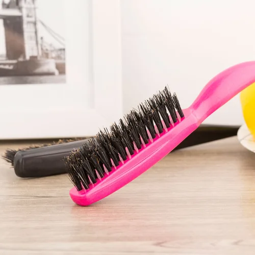 Miniatura 4 de Frienda 2 piezas de cepillo de pelo de broma de cerdas de jabalí para mujer, cerdas de nailon de jabalí de salón de belleza, estilo de belleza