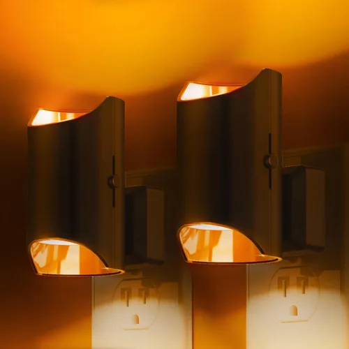 Miniatura 9 de L LOHAS LED Luces nocturnas enchufables a la pared, luz nocturna moderna con sensor de atardecer a amanecer, blanco suave 3000K, luz nocturna