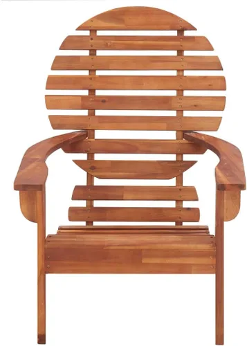 Miniatura 3 de Garden Chair Natural Wood Solid Acacia Standard, Sturdy Adirondack Lounge Seat for Patio, Deck, Porch, Outdoor Furniture Garden Chair