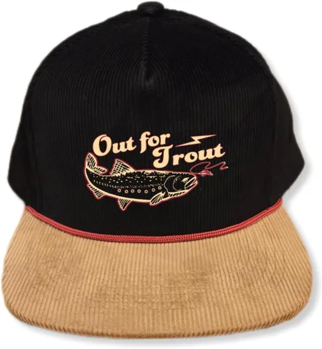 Miniatura 12 de ThatsRad Out for Trout Corduroy Snapback Sombrero Gorra Pesca con Mosca Pescador