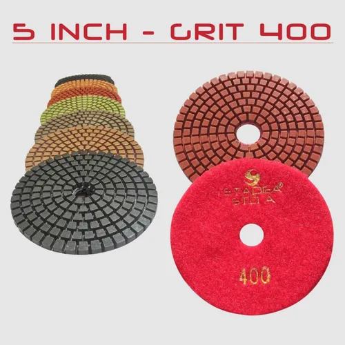 Miniatura 5 de Juego de discos pulidores de 5 pulgadas y diamante húmedo de grado prémium para pulir concreto
