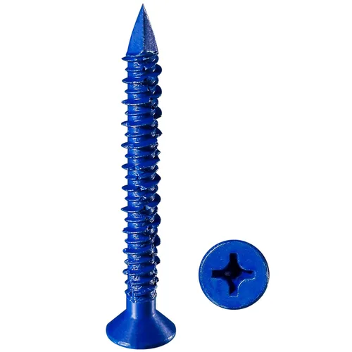 Miniatura 7 de Wensilon (105 PIEZAS) Kit de Anclajes de Tornillo para Hormigón de 3/16" Cabeza Plana Azul/Negro/Blanco para Anclaje a Mampostería, Bloque