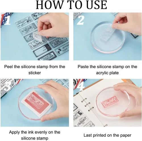 Miniatura 3 de INFUNLY Palabras sellos y troqueles de corte de vacaciones y sellos transparentes para hacer tarjetas, bricolaje, álbumes de recortes, decoración