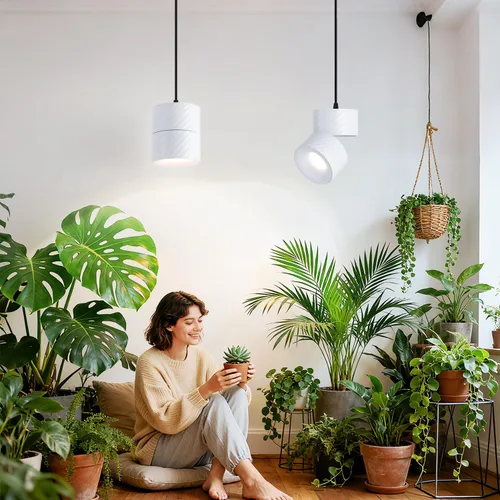 Miniatura 8 de Luz colgante de crecimiento de plantas de interior, luz colgante de plantas de espectro completo, ángulo ajustable, adecuada para iluminación