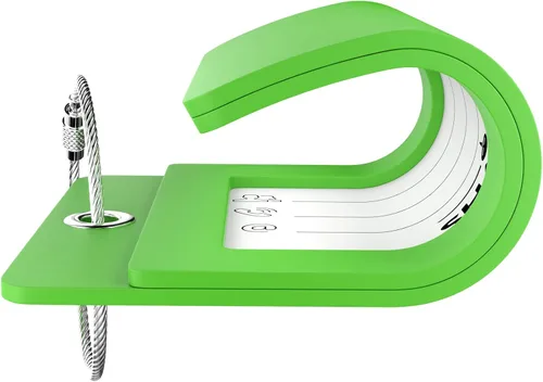 Miniatura 5 de Shacke Etiquetas iniciales sin privacidad para maleta y equipaje con bucle de metal, Verde