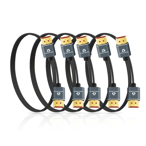 Miniatura 9 de Thsucords Cables HDMI ultra finos 8K 4K de 1.6 pies, delgado y flexible, suave de alta velocidad, cable HDMI 2.1 compatible con 4K @120Hz 8K @60Hz