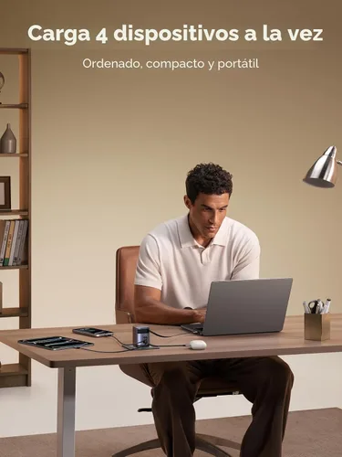 Miniatura 7 de UGREEN Nexode - Cargador retráctil USB C de 100 W GaN con cable integrado, adaptador de pared de carga rápida de 3 puertos para laptop, MacBook