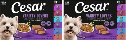 Miniatura 17 de Cesar Classic Loaf in Sauce - Alimento húmedo para perros adultos, para amantes de las aves de corral, paquete variado con pollo real, pavo o pato