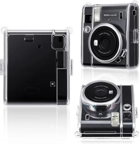 Miniatura 6 de Fintie Funda protectora transparente para cámara de película instantánea Fujifilm Instax Mini 40, cubierta de PVC duro con correa de hombro