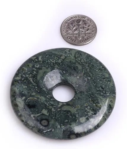 Miniatura 53 de JOE FOREMAN Anillo de cuarzo amatista natural de 1.181 in con colgante de donas circulares para hacer joyas, 1 unidad, Piedra