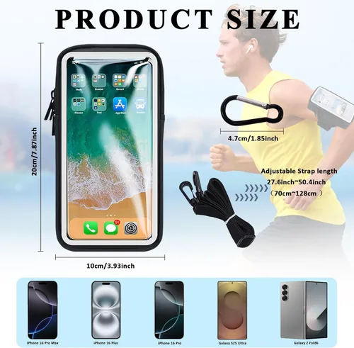 Miniatura 5 de Soporte para teléfono para correr, bolso pequeño para teléfono celular, bolsa cruzada para mujeres y niños, bolsa deportiva para hombres, iPhone