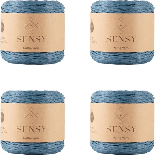 Miniatura 37 de Sensy Premium - Hilo de rafia multicolor (185 yardas, 100% papel, 400)