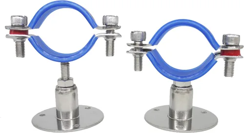 Miniatura 17 de Soporte de abrazadera de tubería ajustable de acero inoxidable - Soporte de montaje en pared/techo para tubería de 1-1/2 pulgadas, soportes