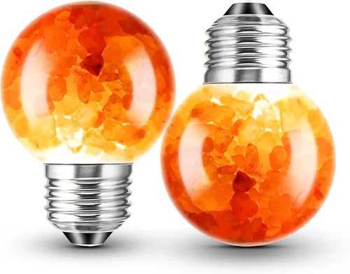 Bombillas LED para lámpara de sal del Himalaya, E26 2200 K rosa ámbar cálido, luz nocturna de iluminación de estado de ánimo, bombillas E26 G45 para