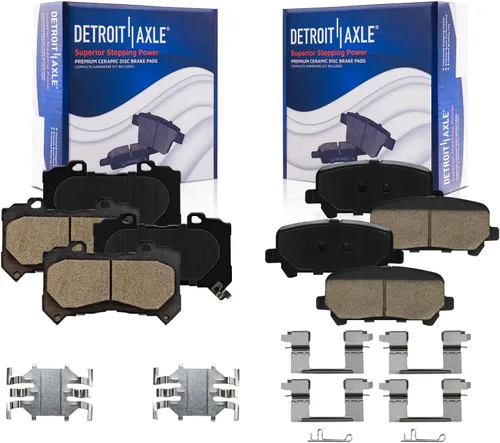 Miniatura 28 de Detroit Axle – Pastillas de freno traseras para Mazda 6 2016-2021, pastillas de freno de cerámica con accesorios 2017 2018 2019 2020 de repuesto