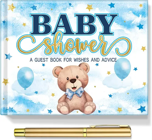 Miniatura 27 de Fuyoooo 27 piezas de libro de invitados para baby shower de safari en la jungla con tarjeta de lugar floral y sello de inicio de sesión para baby