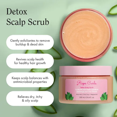 Miniatura 4 de Rizos Curls Exfoliante desintoxicante para el cuero cabelludo, exfolia para eliminar la acumulación y el exceso de aceite, alivia la picazón