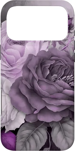 Miniatura 22 de Purple Watercolor Rose Flower Bouquet on Gray Case for iPhone 17