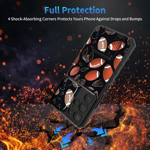 Miniatura 186 de Funda para Samsung Galaxy S22 Ultra 5G, Galaxy S22 Ultra con cubierta de cámara deslizante, funda resistente de doble capa con función atril Black