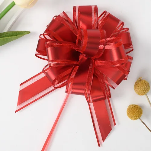 GAKA 10 lazos rojos, lazos grandes de 6 pulgadas para envolver regalos o cestas de flores, Navidad, día de San Valentín, varias decoraciones de