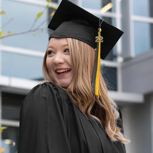 Miniatura 5 de Endea Graduation Borla de doble color con dije dorado (negro/oro brillante, 2022)