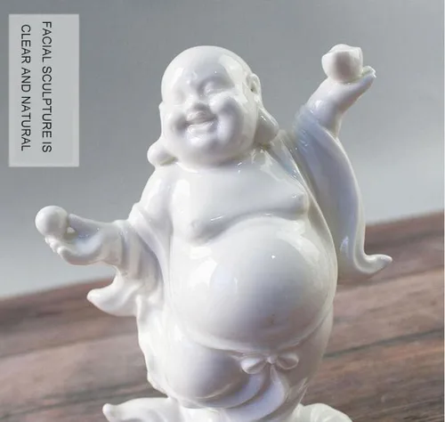 Miniatura 3 de Estatua de Buda Maitreya que ríe Zen Esculturas Ornamento Feliz Budismo de la Suerte Estatua de Sala de estar Oficina Estatua de Estatua de Estatua
