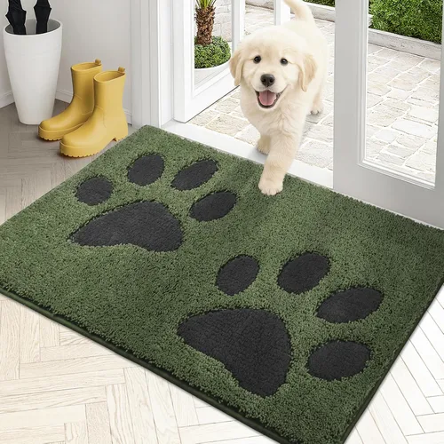 Miniatura 39 de PURRUGS Tapete para puerta que atrapa la suciedad, 32 x 70 pulgadas, antideslizante, lavable a máquina, tapete de microfibra para entrada, tapete