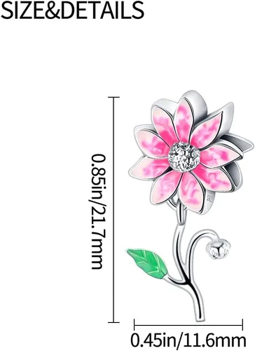 Miniatura 5 de Pandach Dijes de plata de ley 925 para pulsera y collar, colgante con piedras de circonita cúbica 5A, cuentas de joyería, regalos para mujeres