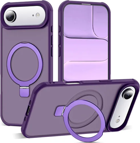 Miniatura 71 de SKYLMW – Funda compatible con iPhone 12 Pro Max y iPhone 13 Pro Max con soporte magnético invisible tipo anillo, fundas translúcidas para teléfonos
