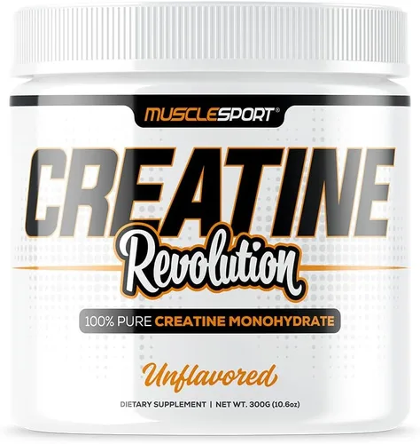 Musclesport Monohidrato de creatina en polvo - monohidrato de creatina micronizada - energía, fuerza y resistencia - 10.58 oz, sin sabor