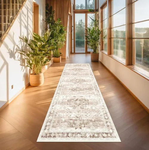 Miniatura 124 de Alfombra Boho Negra para Sala de Estar - Alfombra de Área Lavable de 10x14 Pies, Alfombras de Comedor para Debajo de la Mesa, Alfombra Suave de Pelo