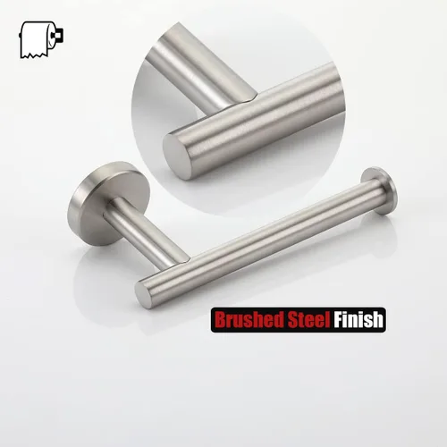 Miniatura 8 de JQK TPH120-BN - Soporte de papel higiénico, 5 pulgadas, acero inoxidable 304 de grosor de 0.031 in, dispensador de papel de seda para baño, soporte