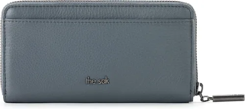 Miniatura 3 de The Sak Cartera Essential con cremallera en piel, color azul polvoriento, Azul (Dusty Blue)