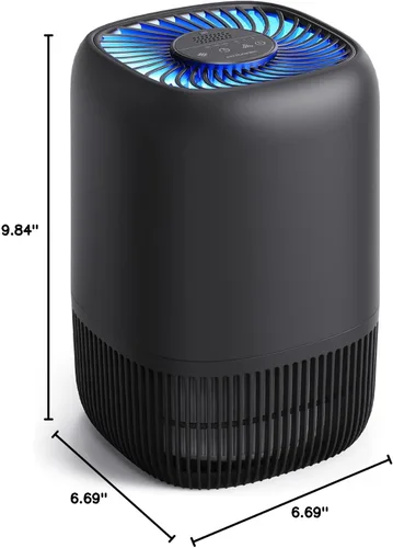 Miniatura 9 de Purificadores de aire para dormitorio con filtro de alta eficiencia de hasta 1076 pies cuadrados para pelo de mascotas, olores, polen, humo