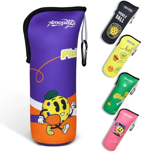 Miniatura 11 de Soporte para pelotas de pickleball – 1 bolsa de almacenamiento para pelotas, bolsa de tenis portátil con gancho para valla, soporte de botella