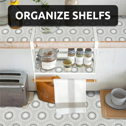 Miniatura 2 de FIFTY FEET Revestimiento de estante de 18 x 96 pulgadas para armarios de cocina, revestimiento de cajón de PVC para cómoda antideslizante para baño