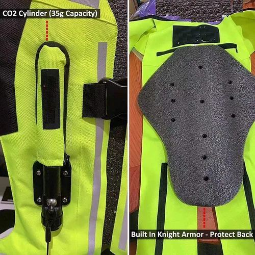 Miniatura 7 de Chaleco de airbag para motocicleta para hombres y mujeres, chaqueta de equitación con airbag de motocross con tira reflectante, airbag para moto