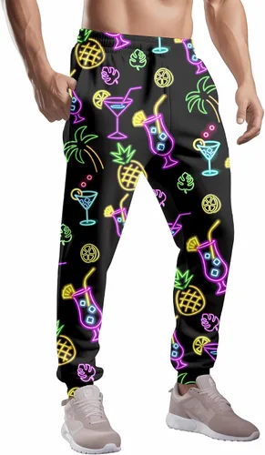 Miniatura 2 de Disfraces de los años 80 para hombre, pantalones deportivos, pantalones casuales para correr con cordón, traje de los años 90 para hombre